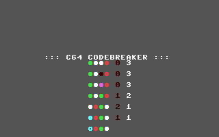 Screenshot for C64 CodeBreaker