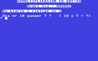Screenshot for Multiplikasjon er Gøy
